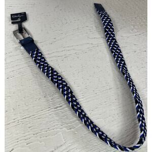 Walter Hagen Navy Multicolor Braided Belt Small 30–32